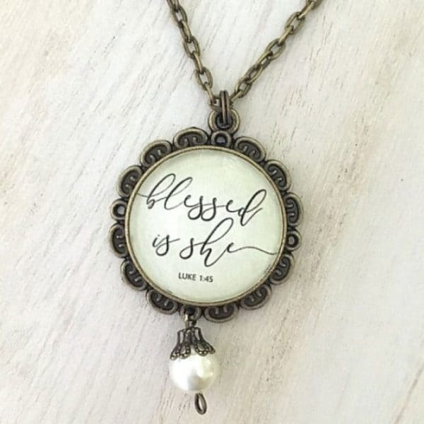 blessed is she necklace luke 1:45